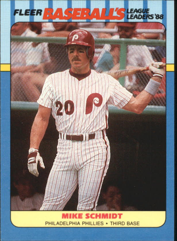 1988 Fleer League Leaders Baseball Cards       035      Mike Schmidt